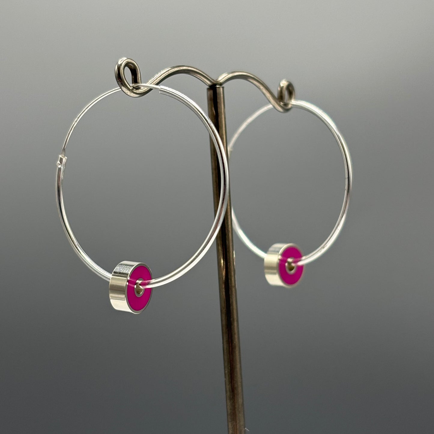 Wilde Works - Sterling silver and resin ‘First Exploration’ Hoops