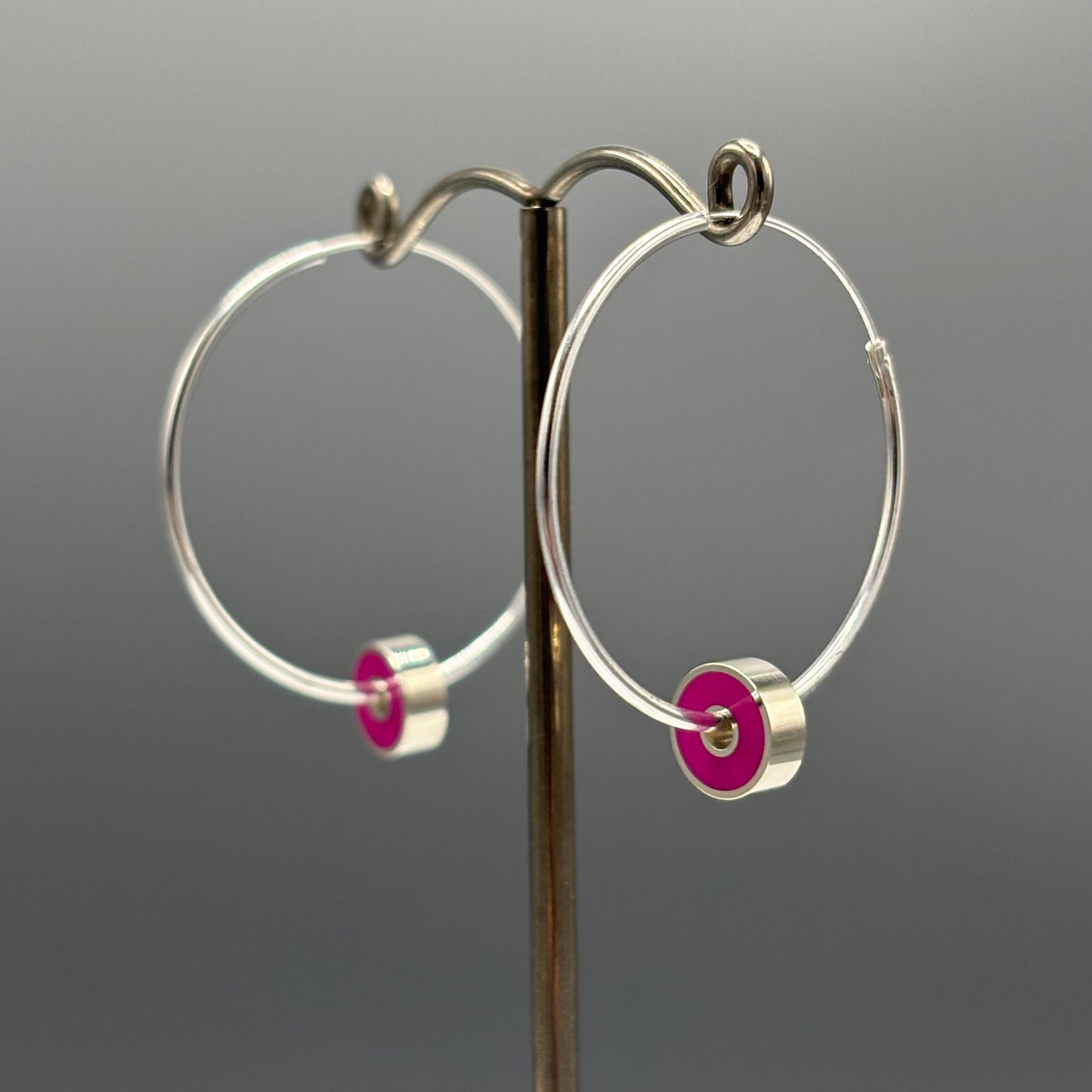 Wilde Works - Sterling silver and resin ‘First Exploration’ Hoops