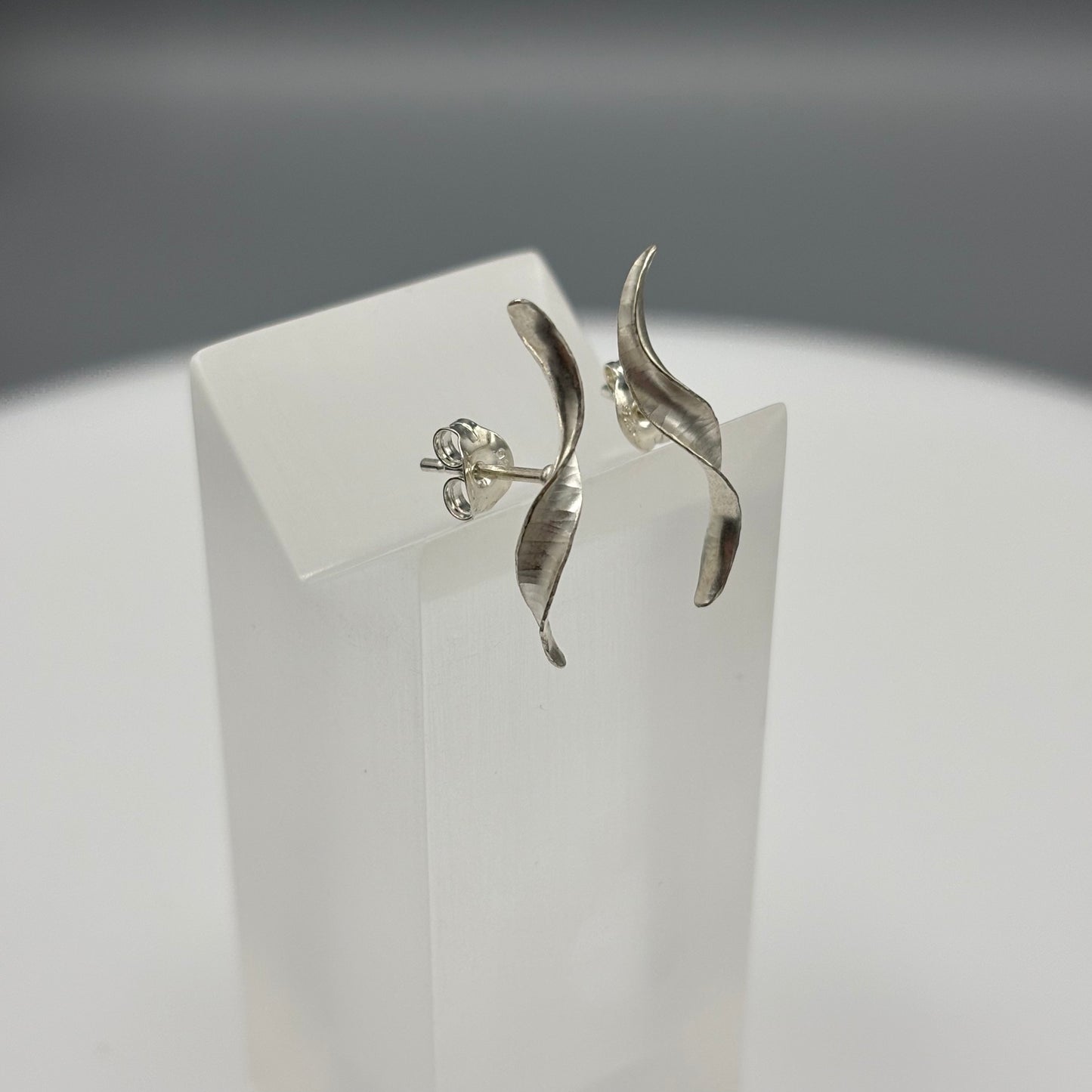 Anne Massey - Ripple Simple Stud Earrings (Sterling Silver)