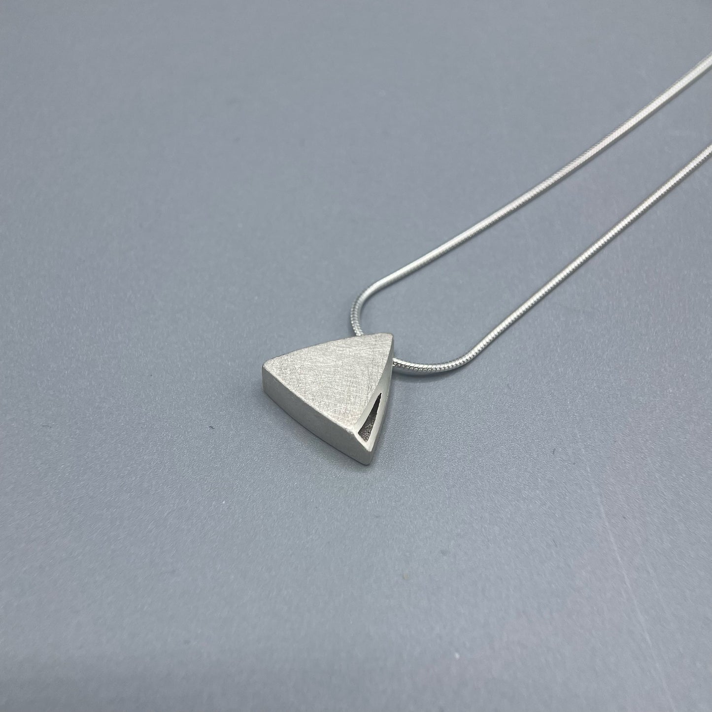 Sheng Zhang 'Curved Curves' Triangle Pendant