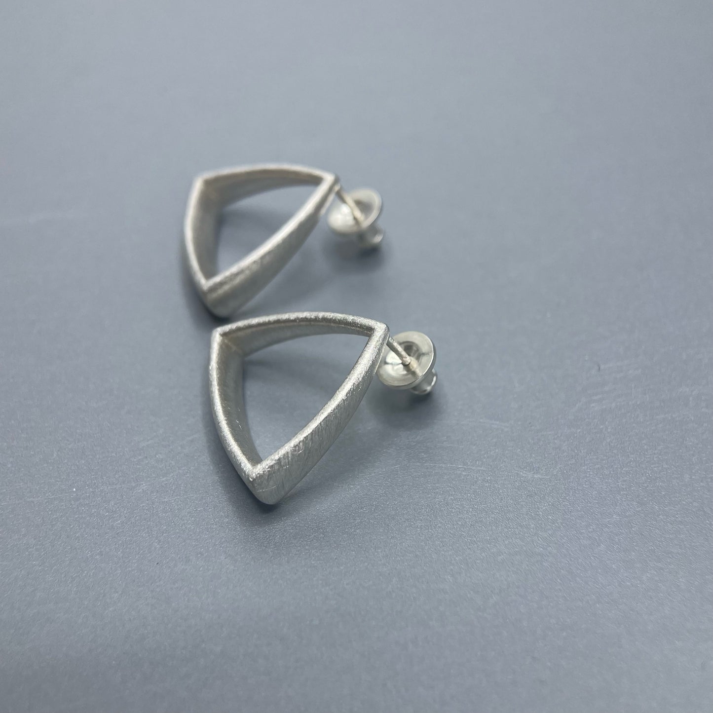 Sheng Zhang 'Curved Curves' Framed Triangle Earrings