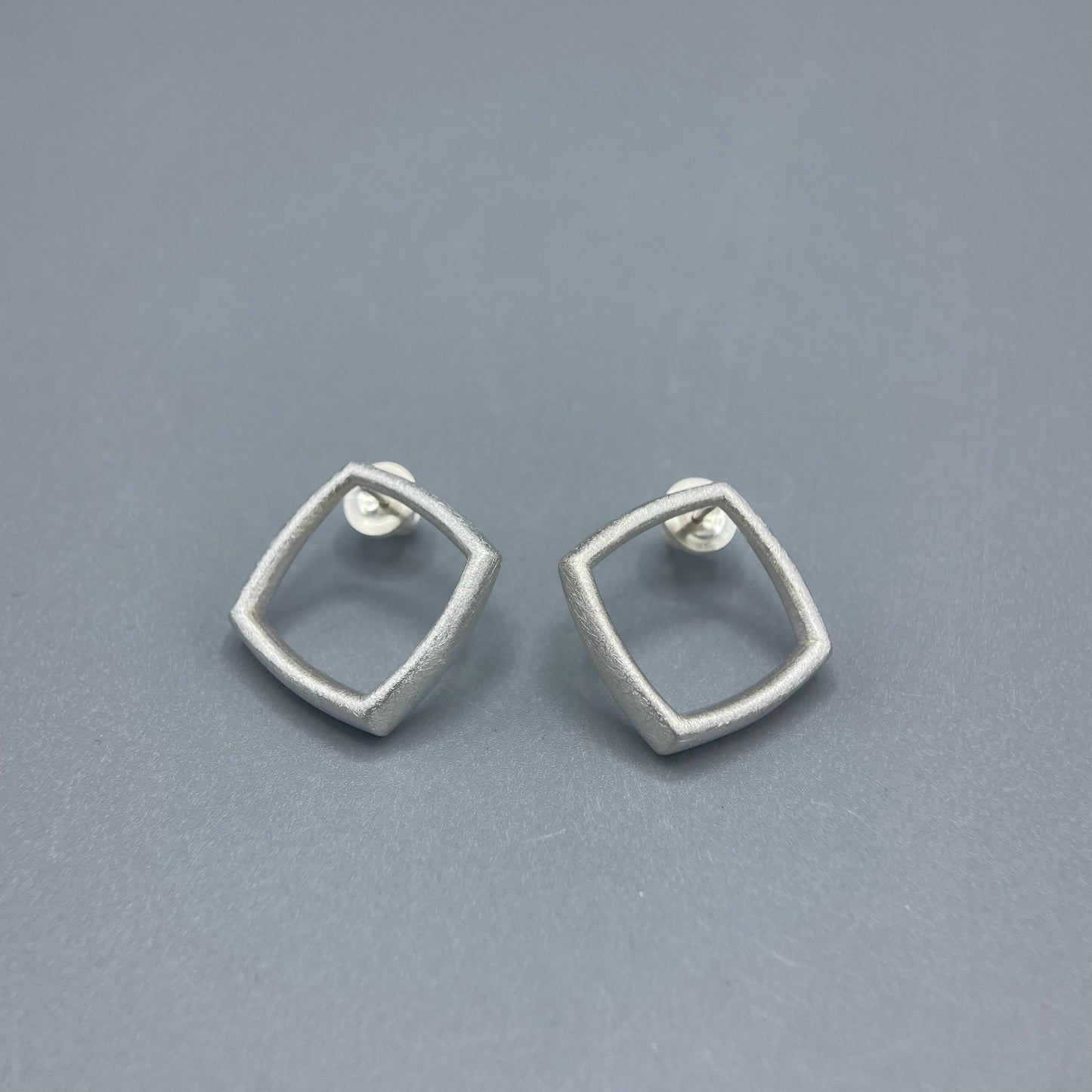 Sheng Zhang 'Curved Curves' Framed Rhombus Earrings