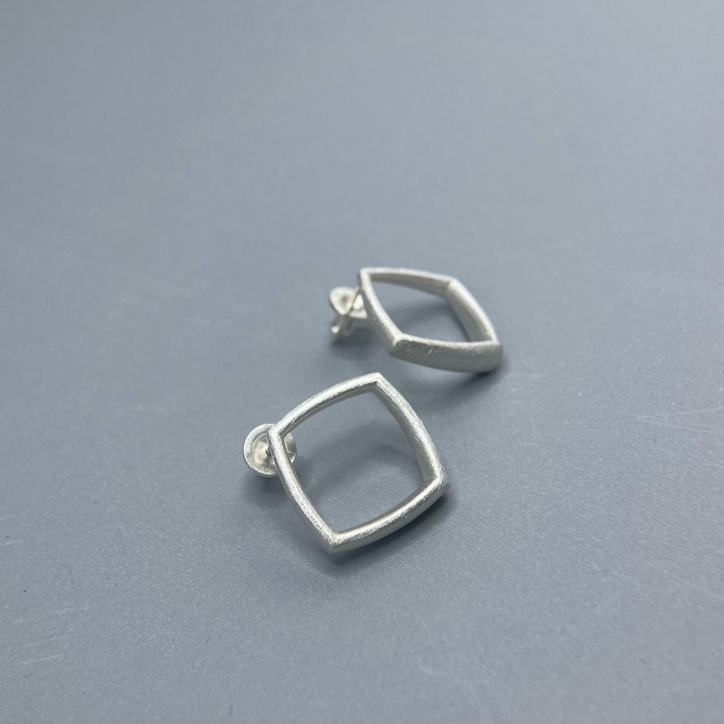 Sheng Zhang 'Curved Curves' Framed Rhombus Earrings