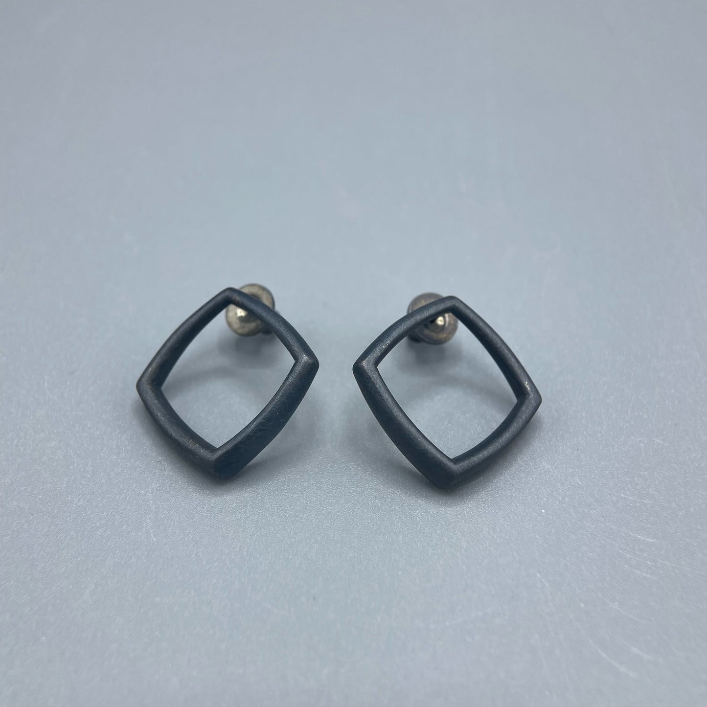 Sheng Zhang 'Curved Curves' Framed Rhombus Earrings