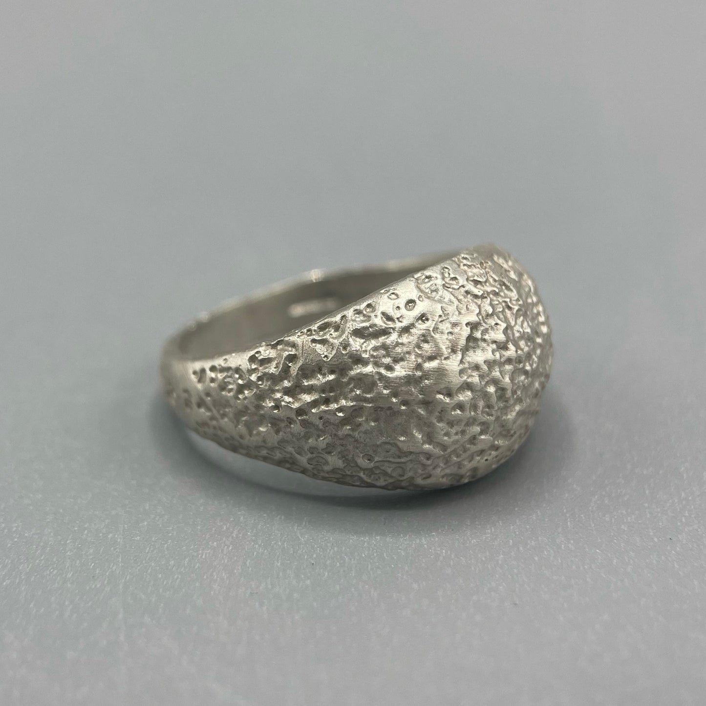 Susi Hines Etched Silver Bombe Ring