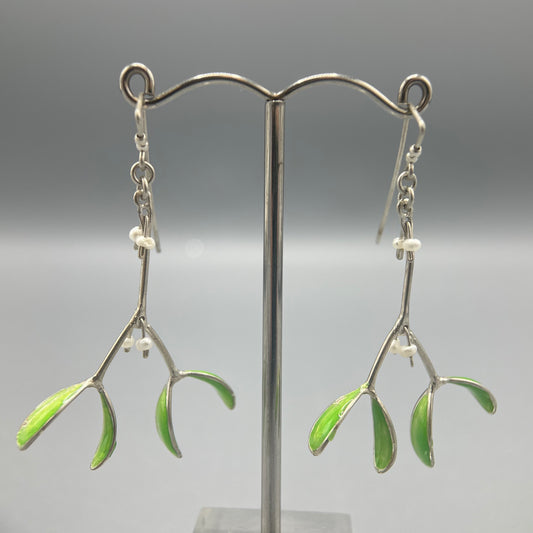 Tim Blades Mistletoe Drop Earrings