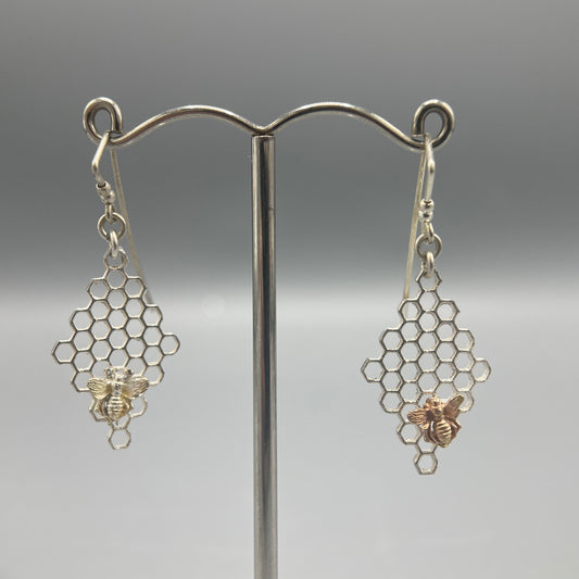 Tim Blades Honeycomb Drop Earrings