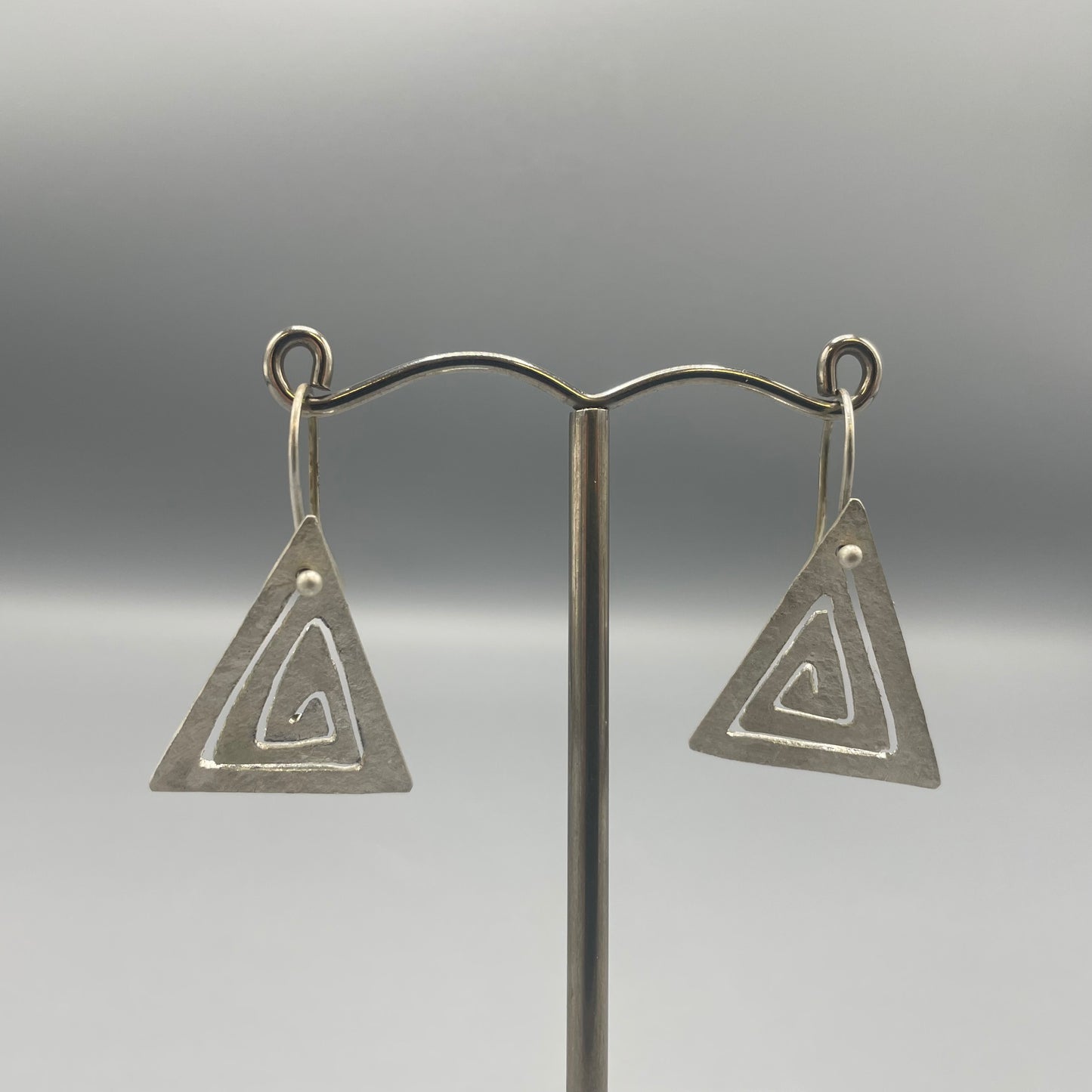 Anthony Feiler Silver saw-pierced earrings