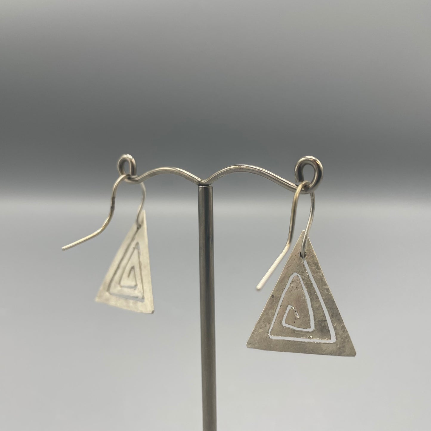 Anthony Feiler Silver saw-pierced earrings