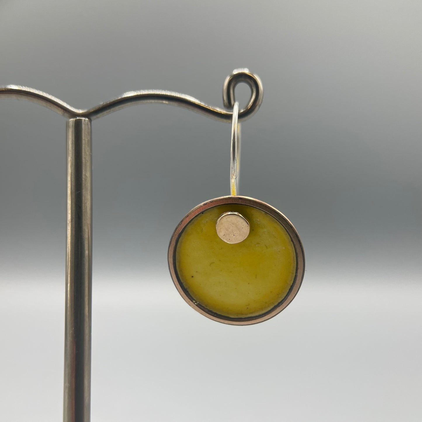 Anthony Feiler Enamel on sterling silver with 9ct gold Drop Earrings