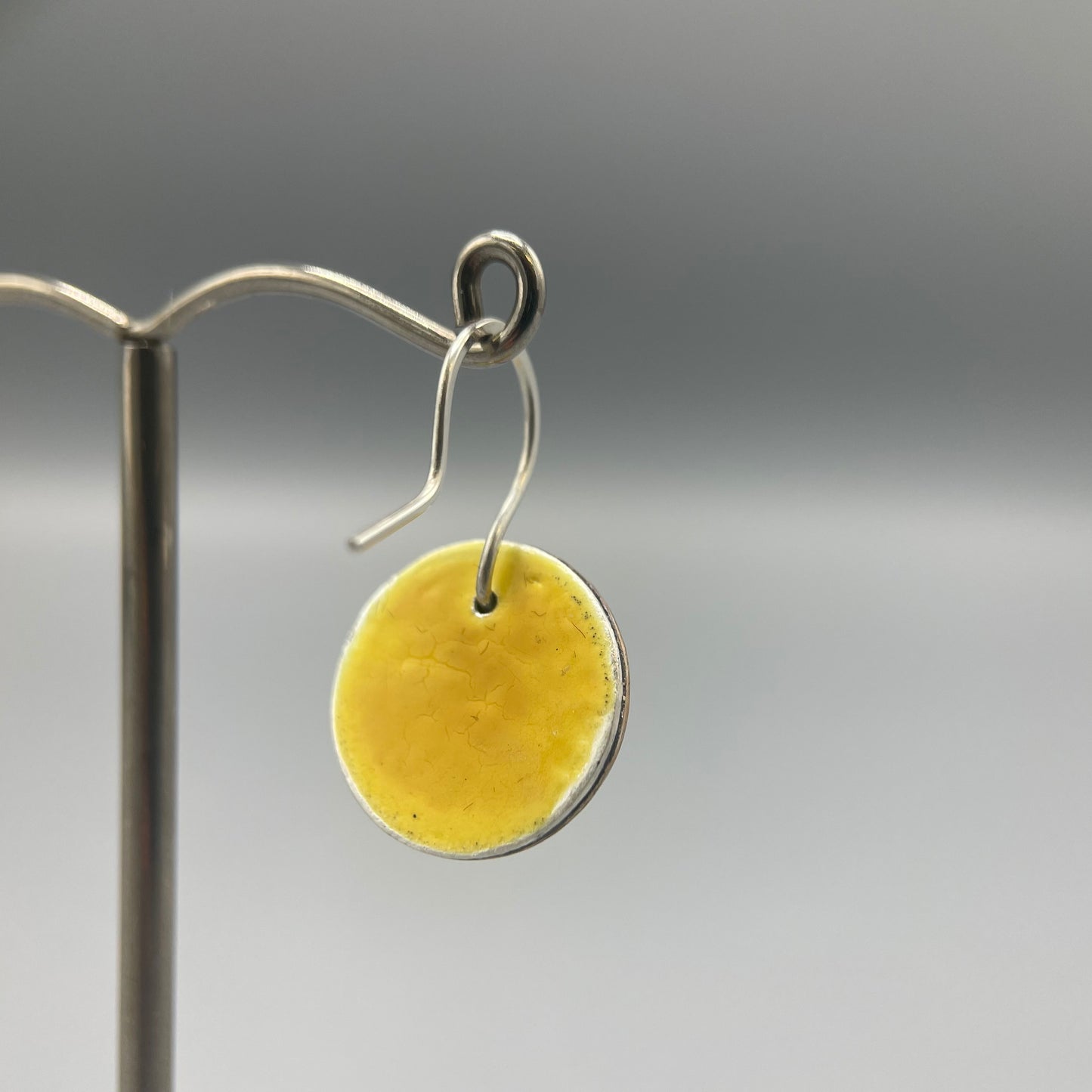 Anthony Feiler Enamel on sterling silver with 9ct gold Drop Earrings