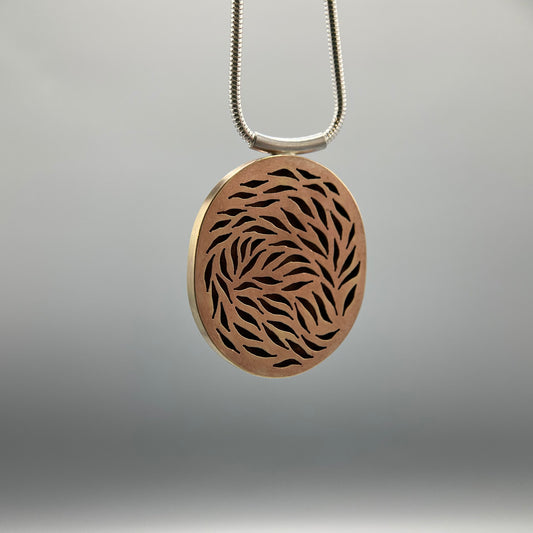 Papermetal Pierced Petals Oval Pendant