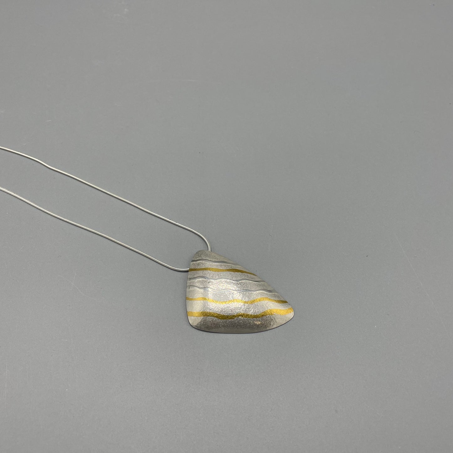 Sandra Elizabeth Satin Silver Shell Form Pendant