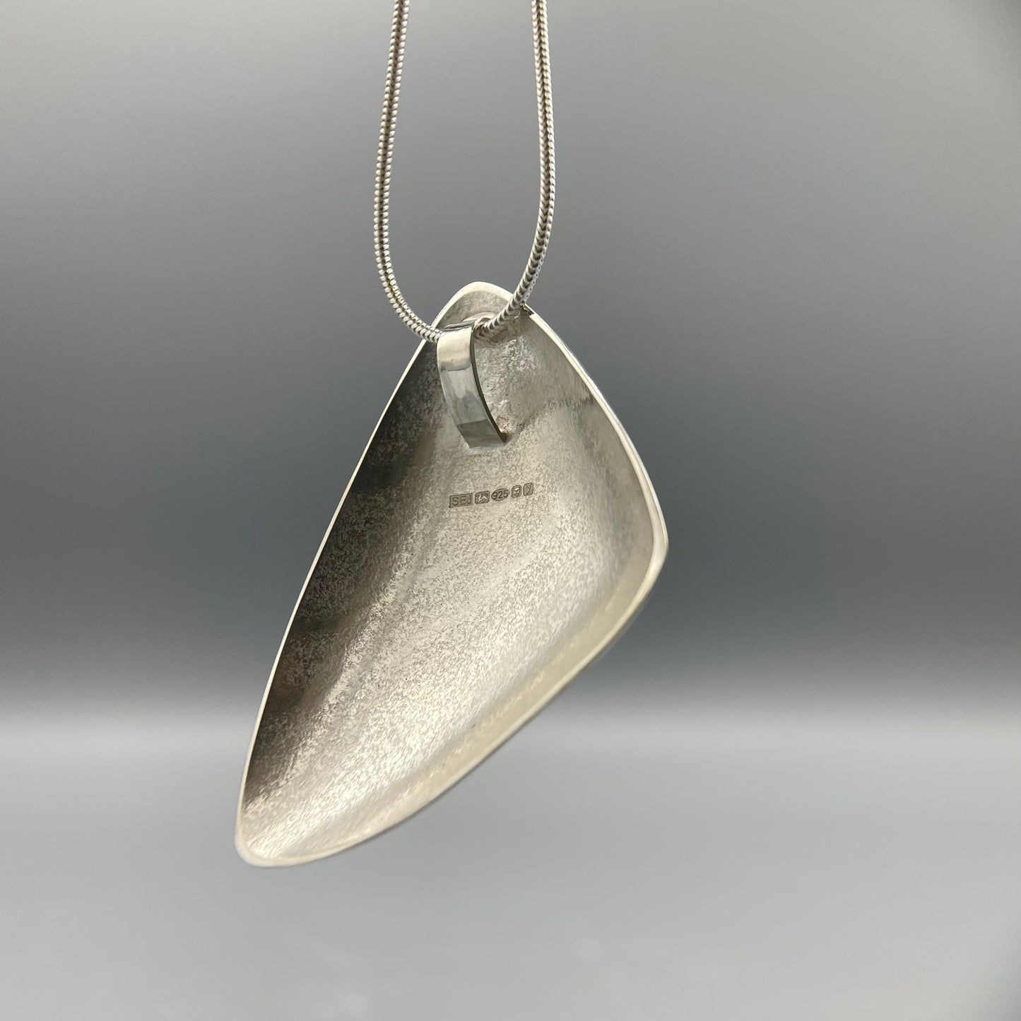 Sandra Elizabeth Satin Silver Shell Form Pendant