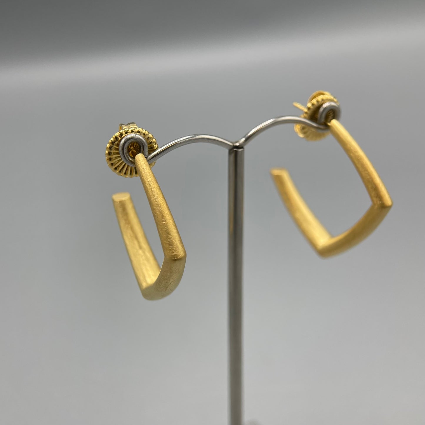 Sheng Zhang 'Curved Curves' Rhombus Hoop Earrings