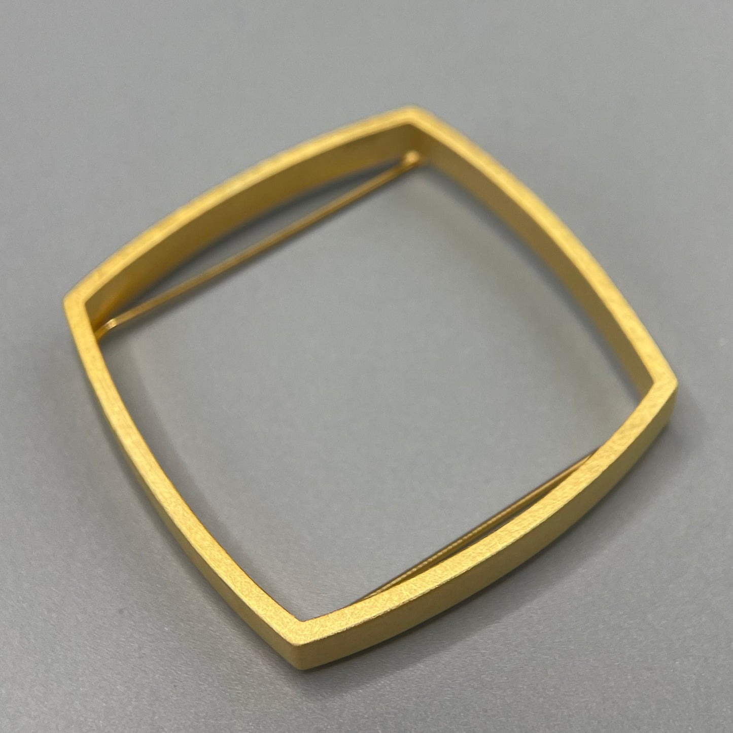 Sheng Zhang 'Curved Curves' Square Brooch