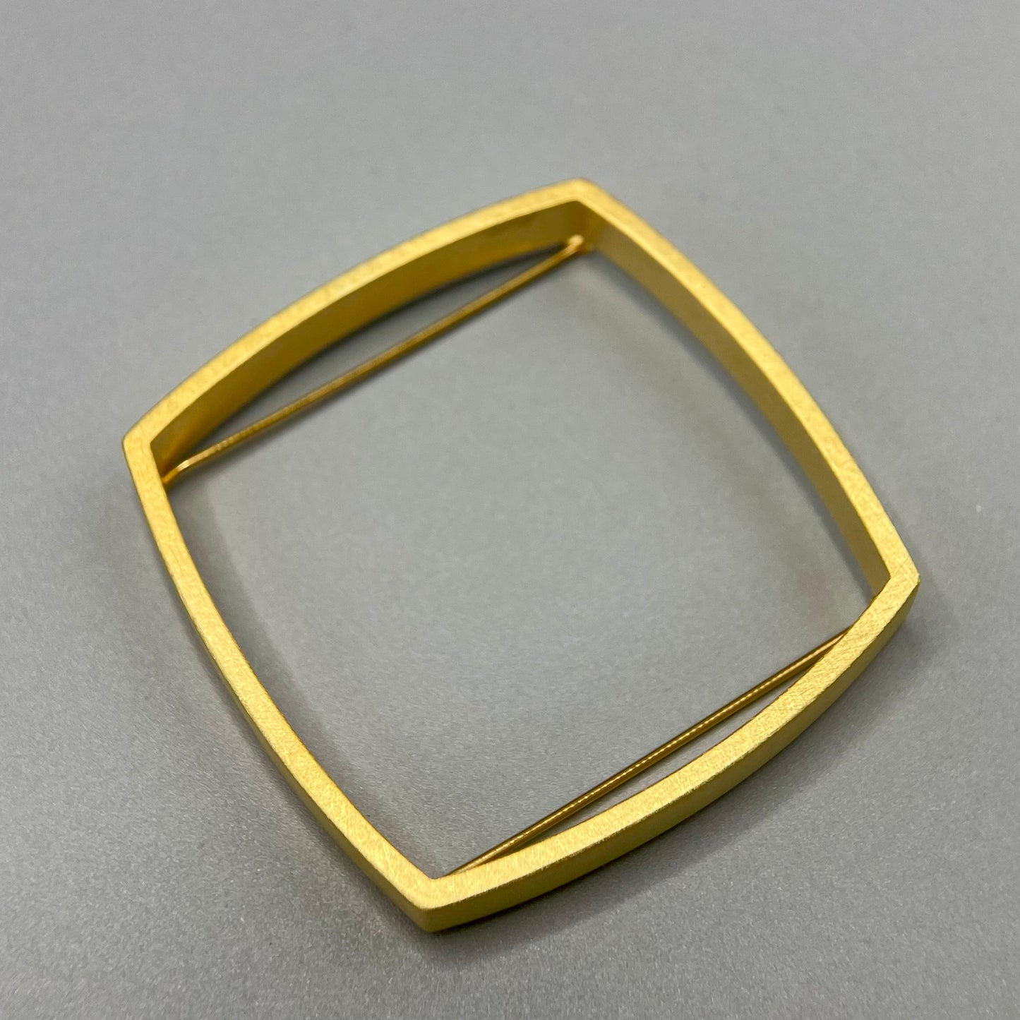 Sheng Zhang 'Curved Curves' Square Brooch