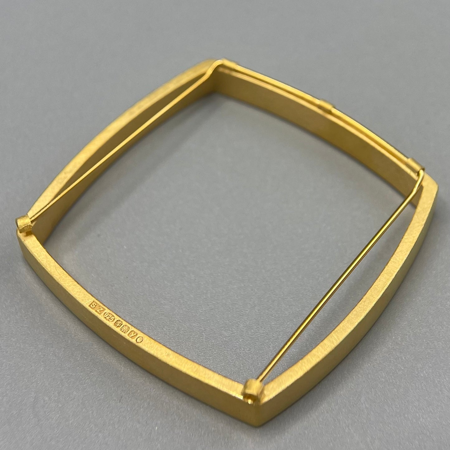 Sheng Zhang 'Curved Curves' Square Brooch