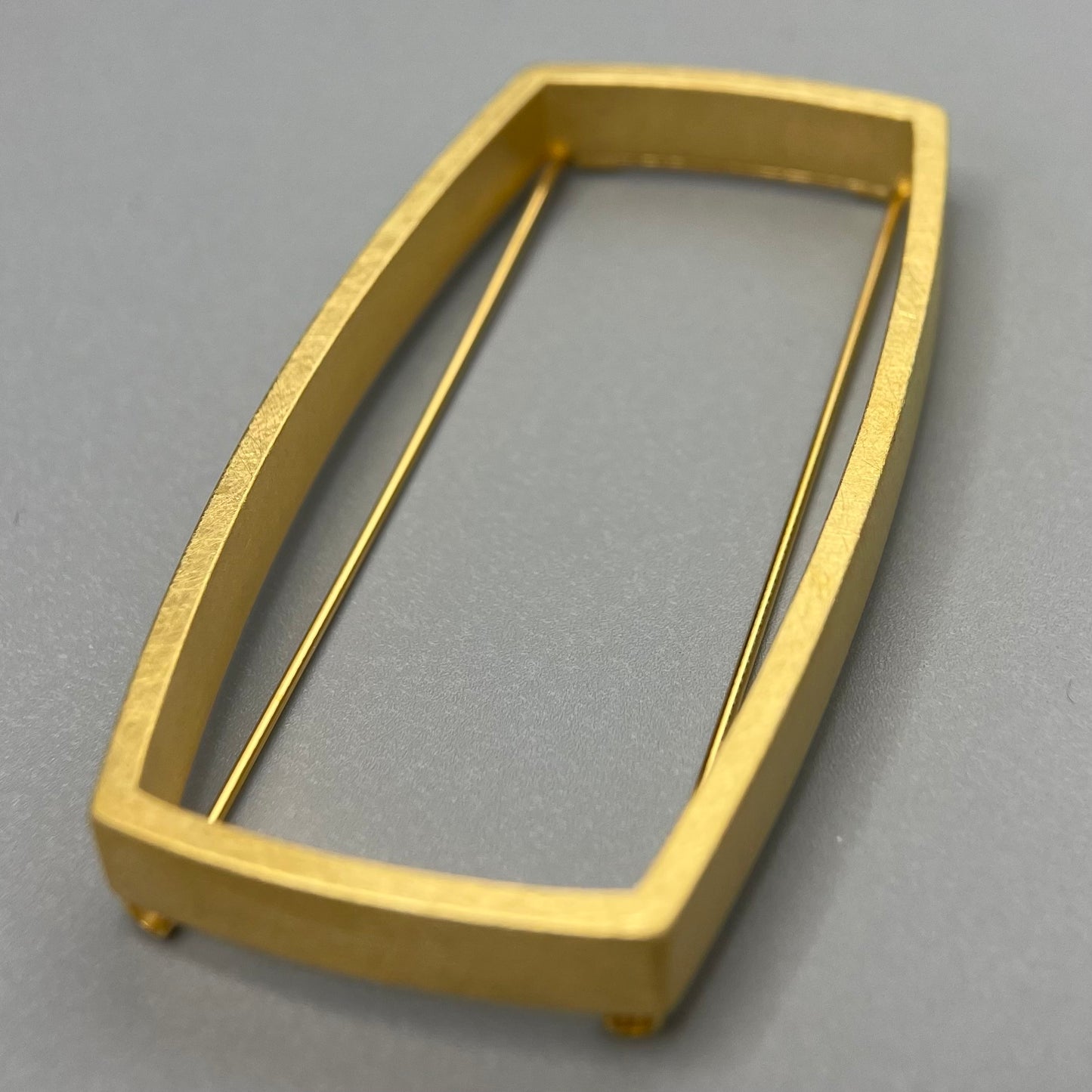 Sheng Zhang 'Curved Curves' Rectangle Brooch