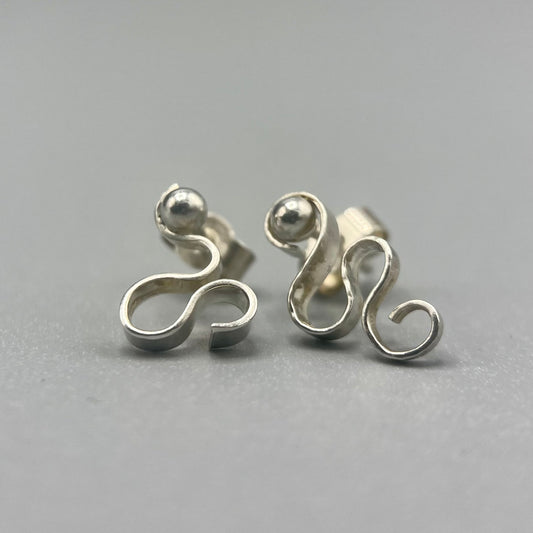 Victoria Sackwild Silver Swirl Studs