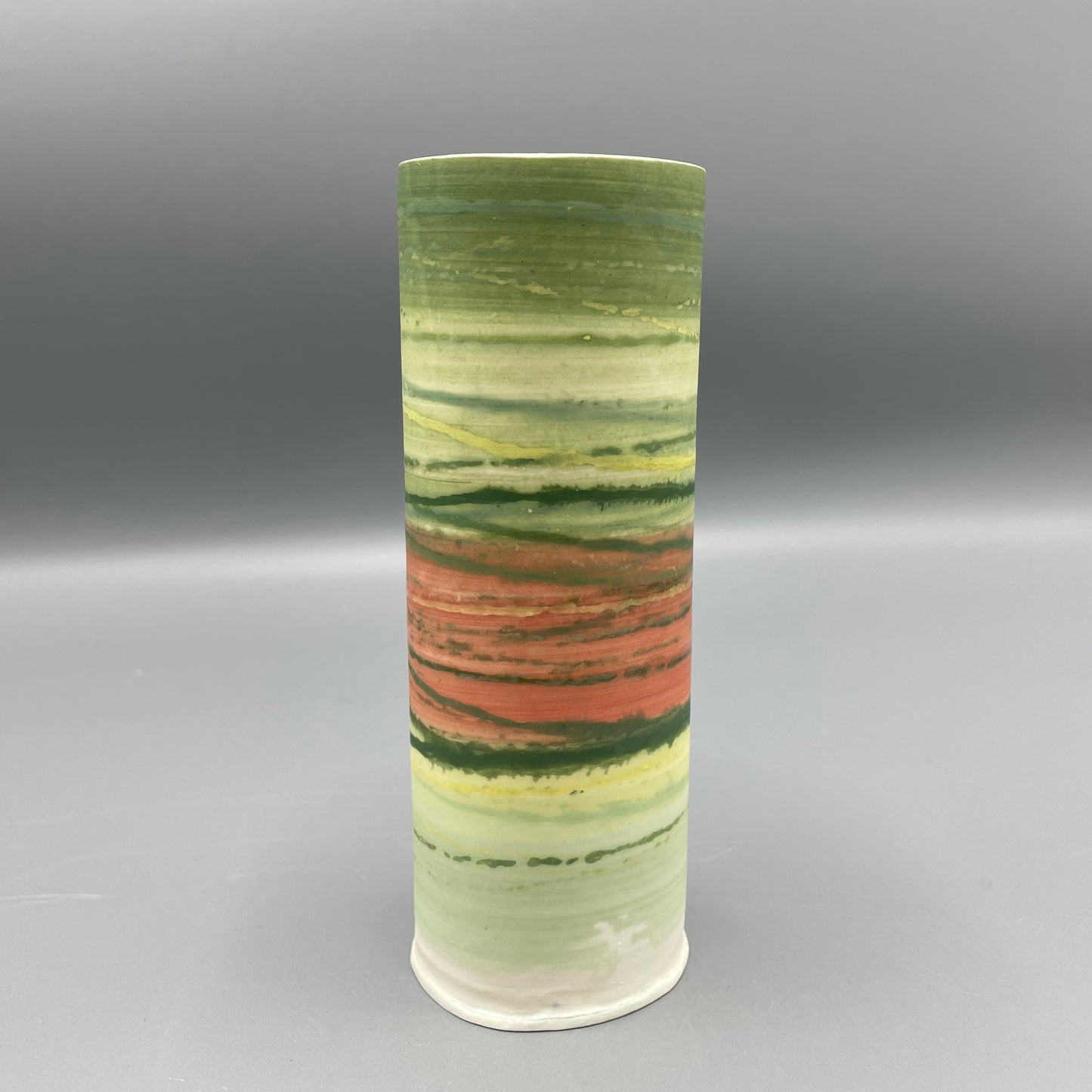 Alison Graham Medium Slim Vase - Greens