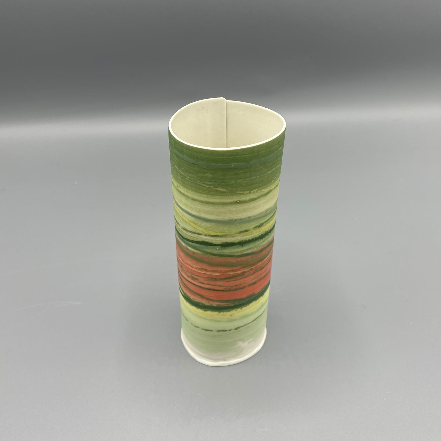 Alison Graham Medium Slim Vase - Greens