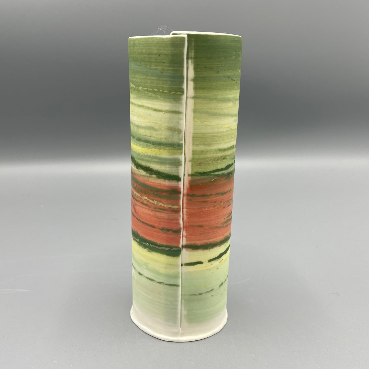 Alison Graham Medium Slim Vase - Greens