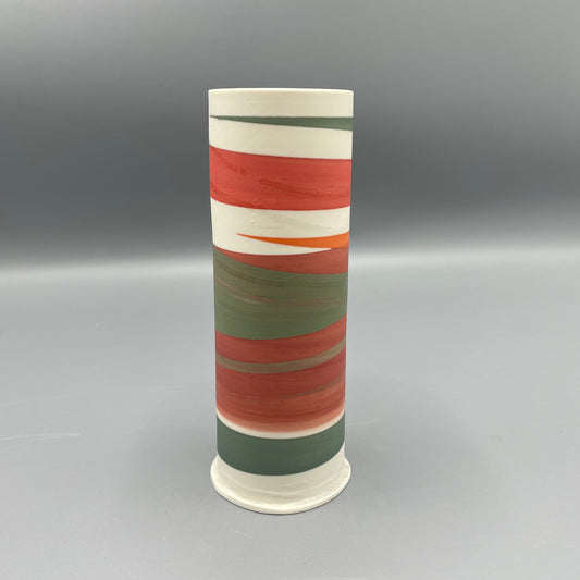 Alison Graham Medium Slim Vase - Reds