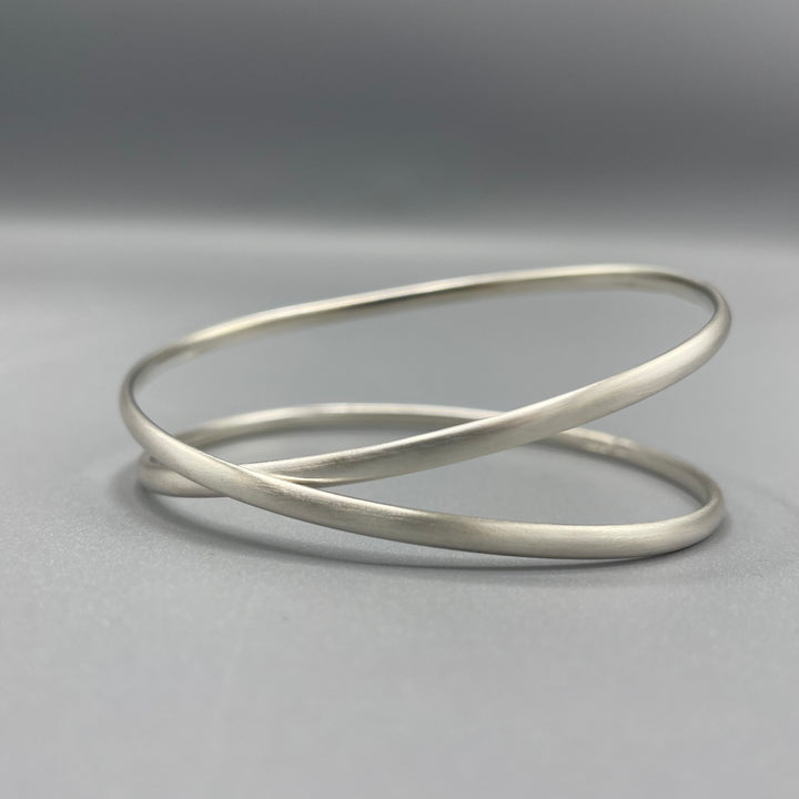 Silver 'Crossover' Bangle - Sarah McCallum