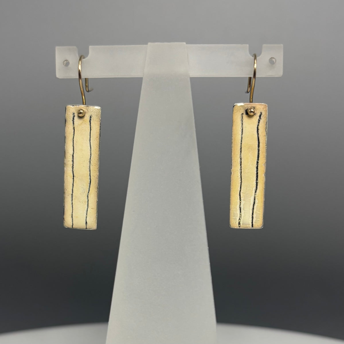 Anthony Feiler - Earrings: Silver and Enamel with 9ct Gold Hooks