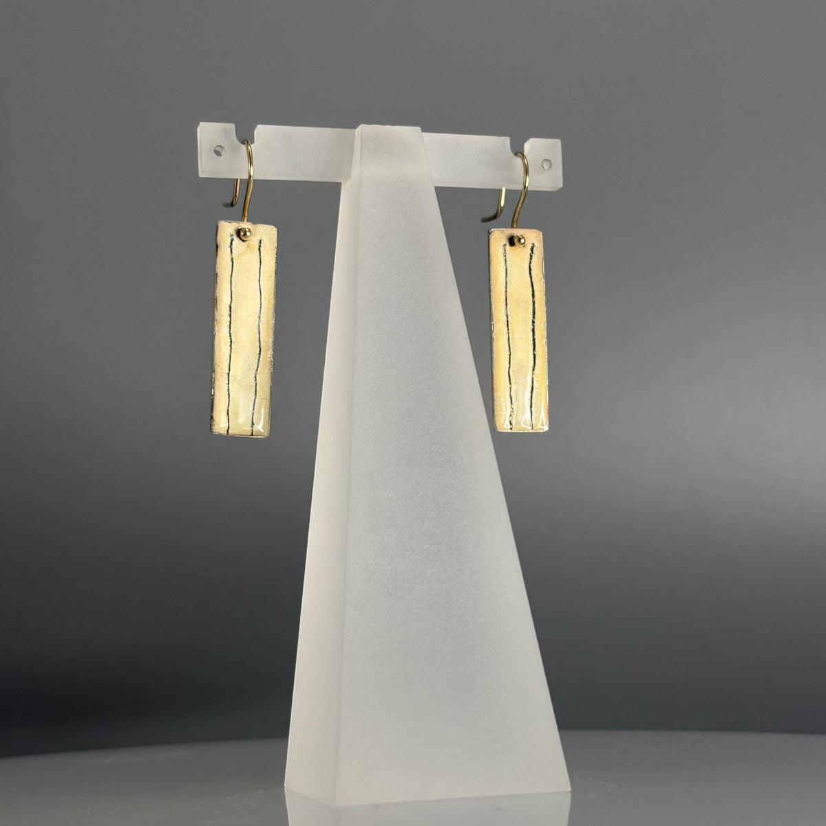 Anthony Feiler - Earrings: Silver and Enamel with 9ct Gold Hooks