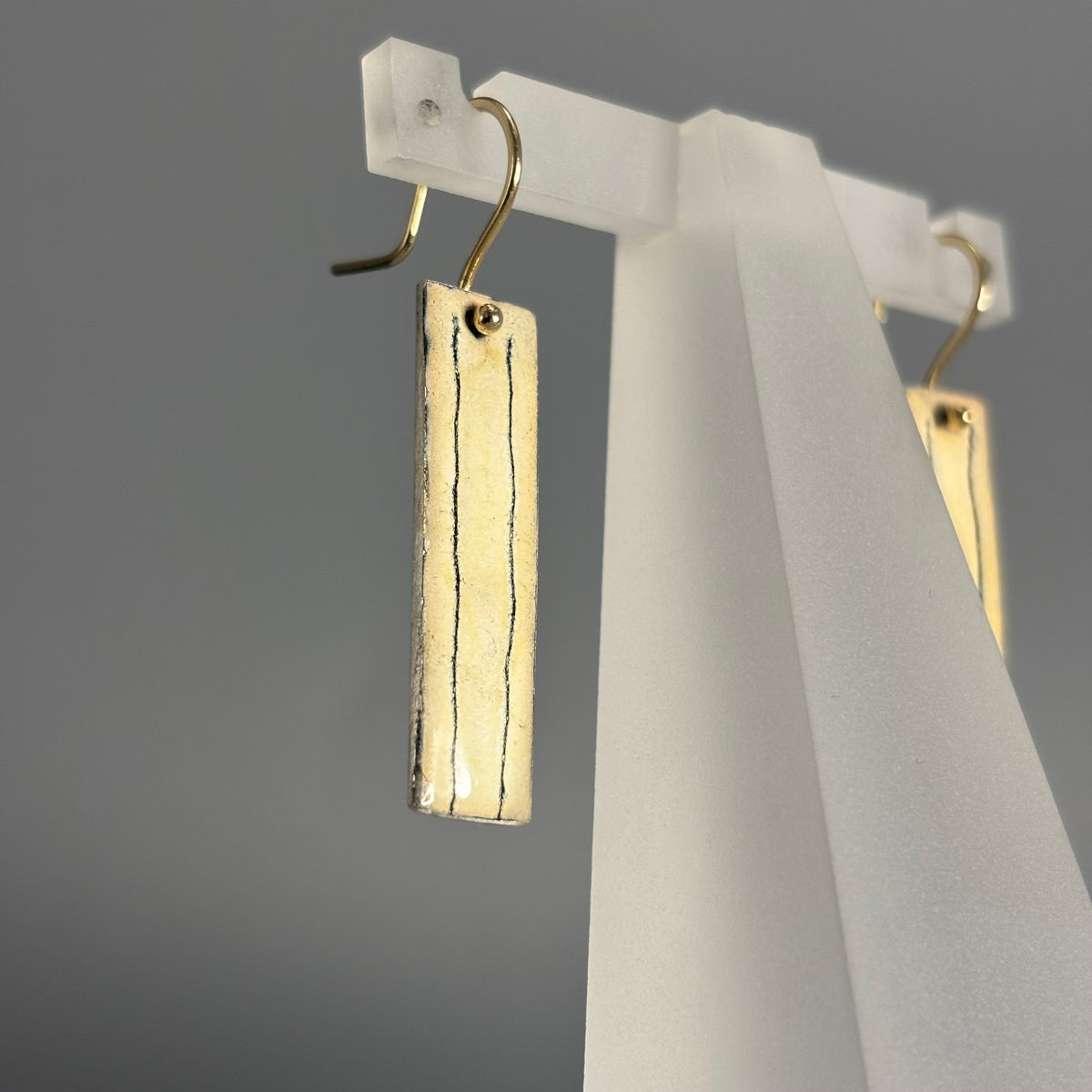 Anthony Feiler - Earrings: Silver and Enamel with 9ct Gold Hooks