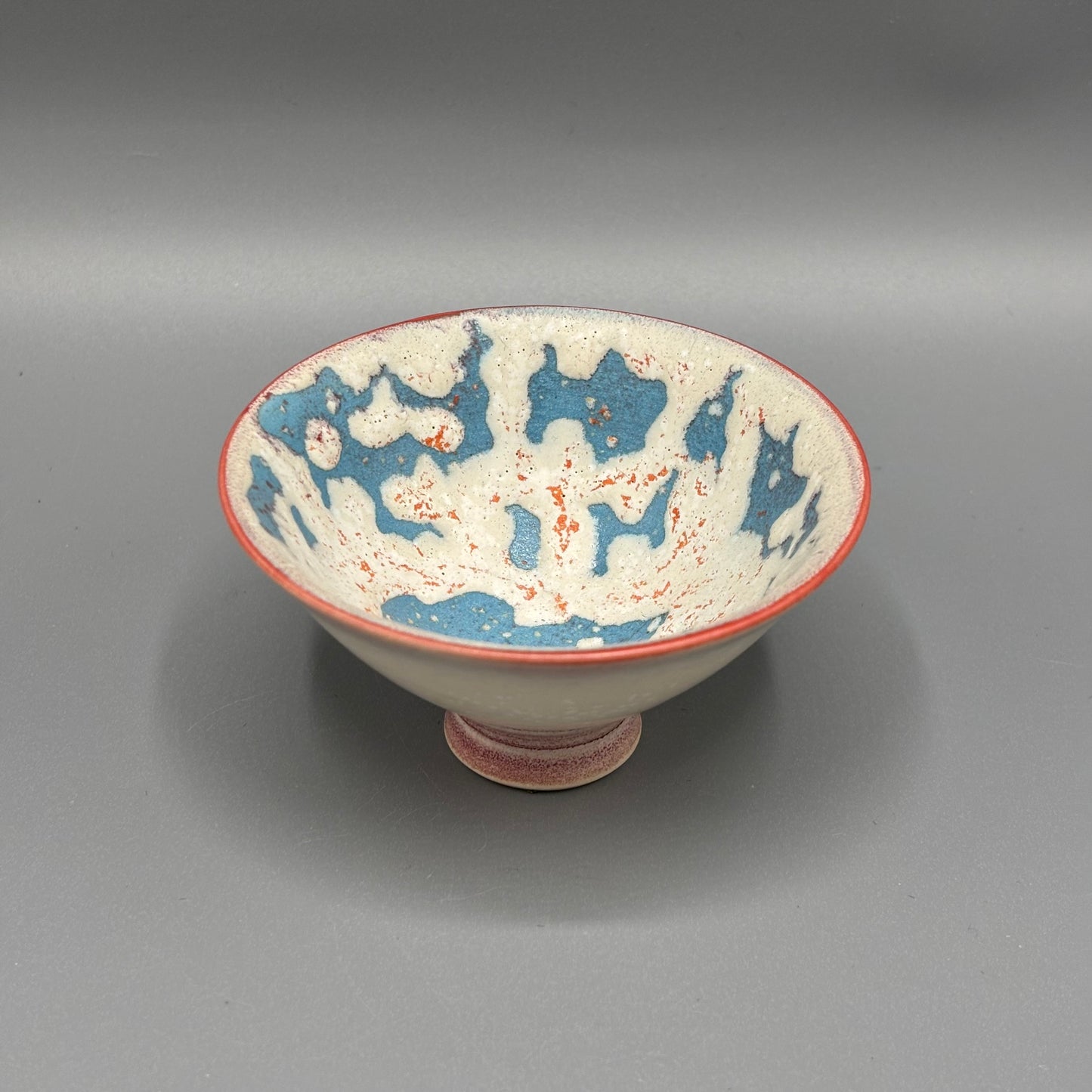 Geoffrey Swindell Crawl Glazed Mini Dish in Blue