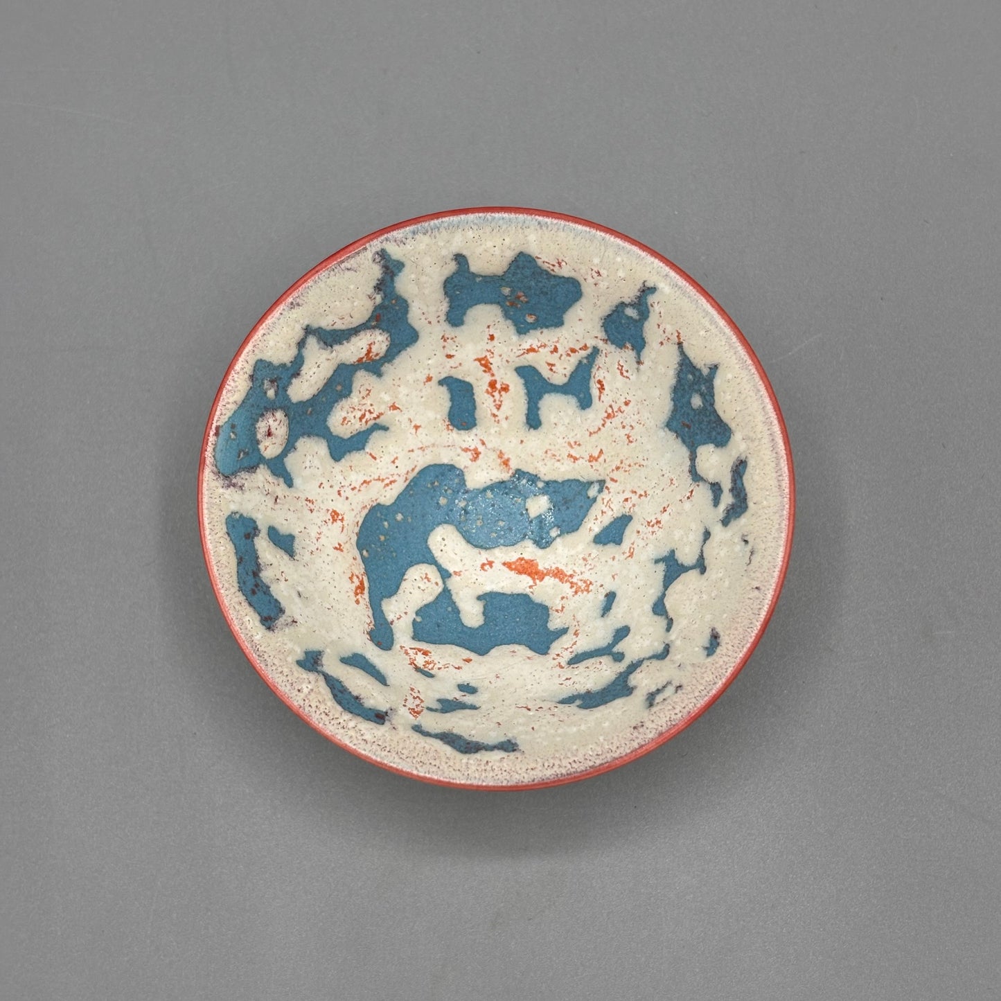 Geoffrey Swindell Crawl Glazed Mini Dish in Blue