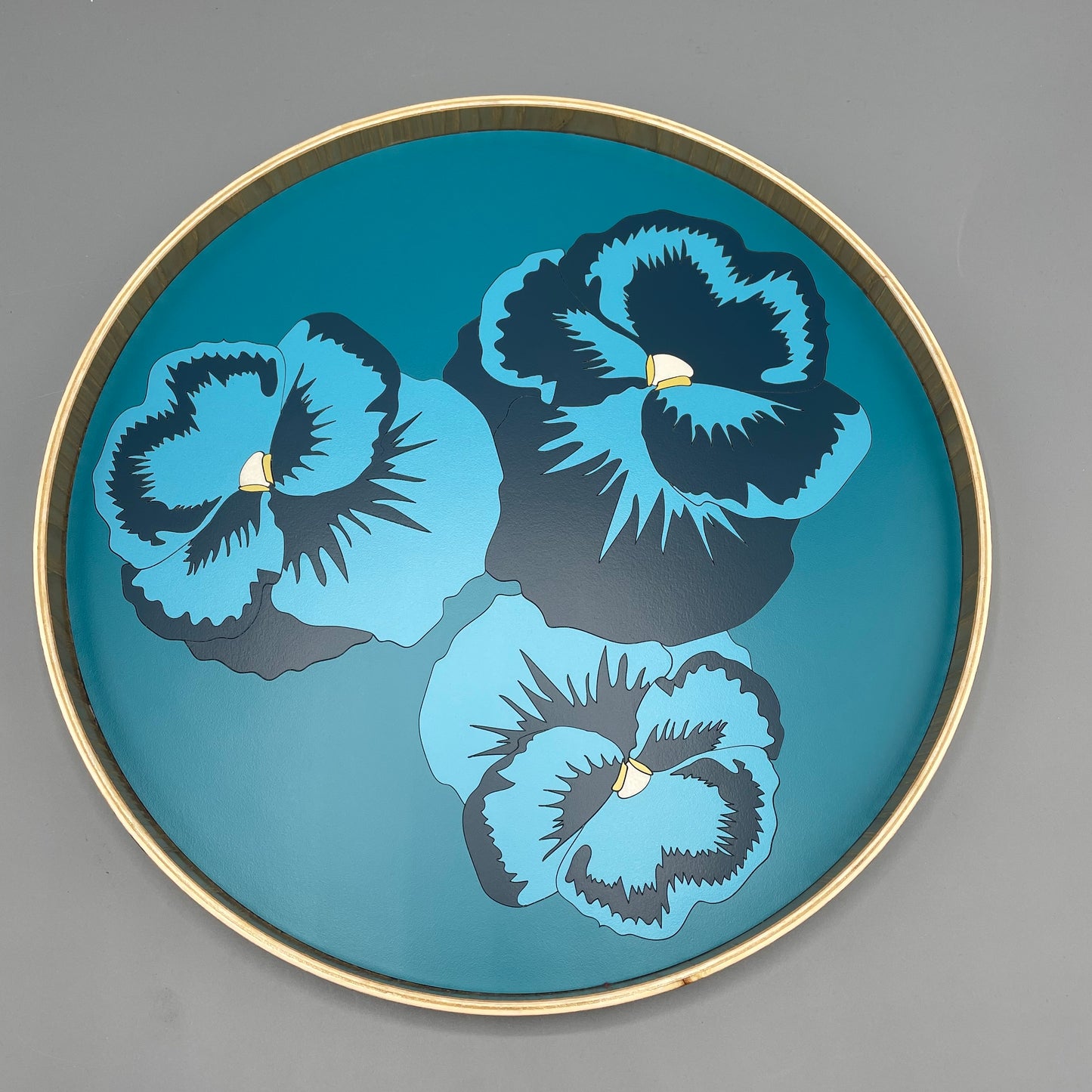 Lucy Turner Formica Marquetry Pansy Tray