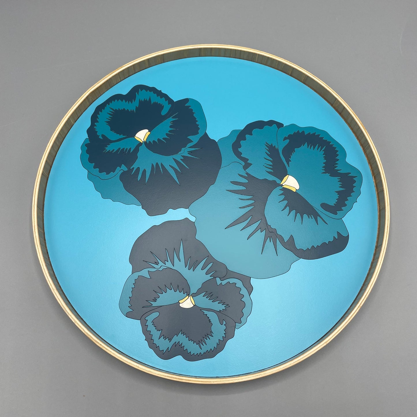 Lucy Turner Formica Marquetry Pansy Tray