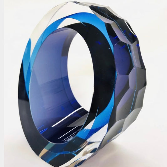 Graeme Hawes - Medium Blown Cut Glass Slice Sculpture