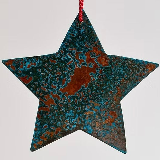 Stephanie Hopkins Patinated Copper Star Christmas Decoration