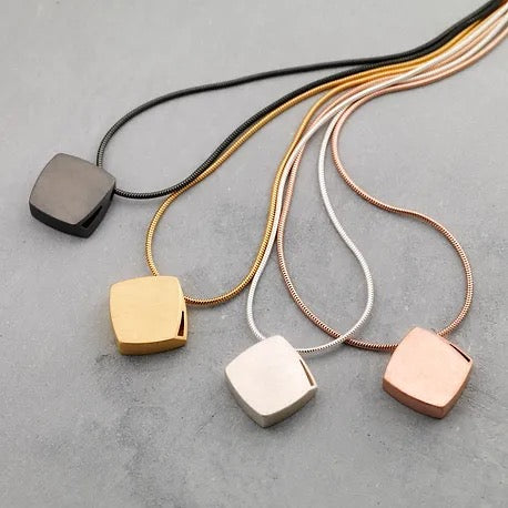 Sheng Zhang 'Curved Curves' Square Pendant