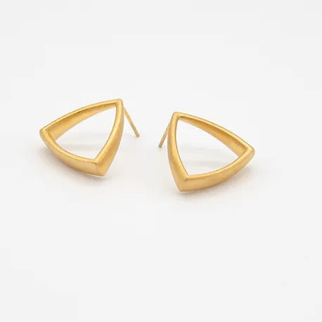 Sheng Zhang 'Curved Curves' Framed Triangle Earrings