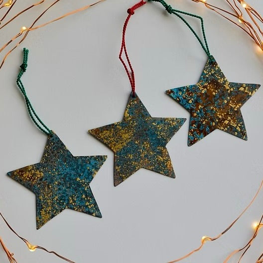 Stephanie Hopkins Patinated Copper Star Christmas Decoration