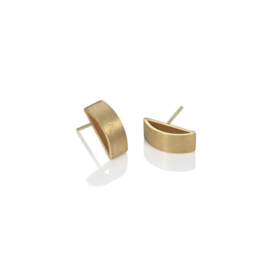 Emma Farquharson Large Curved Gold Plated Studs