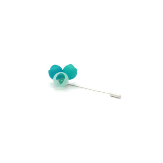 Jenny Llewellyn 'Aqua Blue' 3 cup Pin Brooch