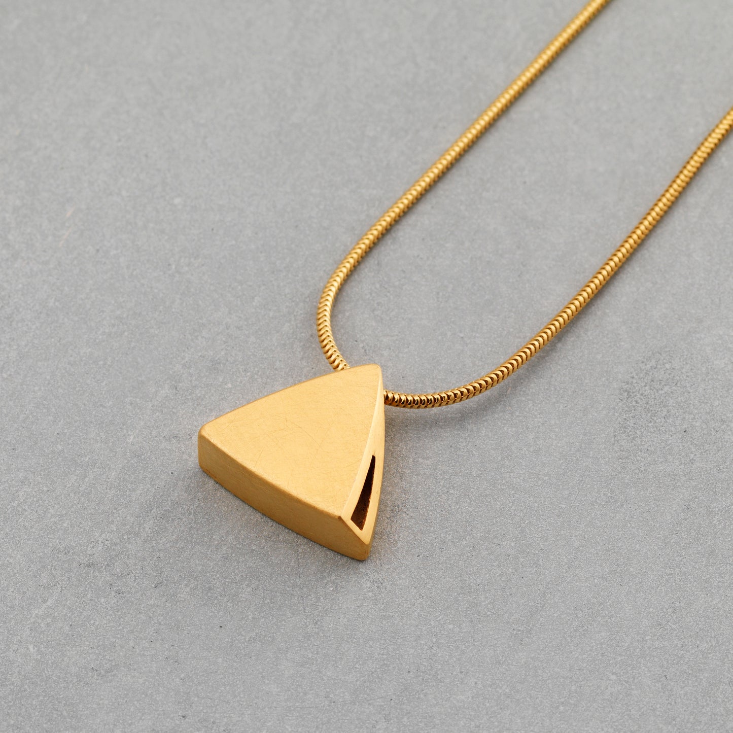 Sheng Zhang 'Curved Curves' Triangle Pendant